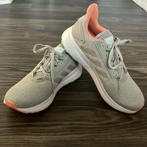 Adidas Women’s Sneakers Size 8.5 Coral Grey and Mint